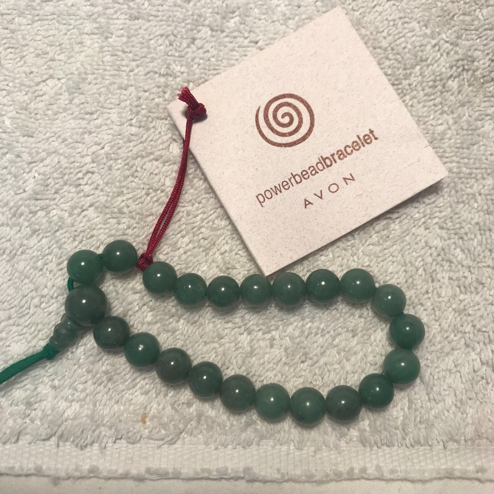 Vintage 2000 Avon Power Bead Bracelet - Aventurine